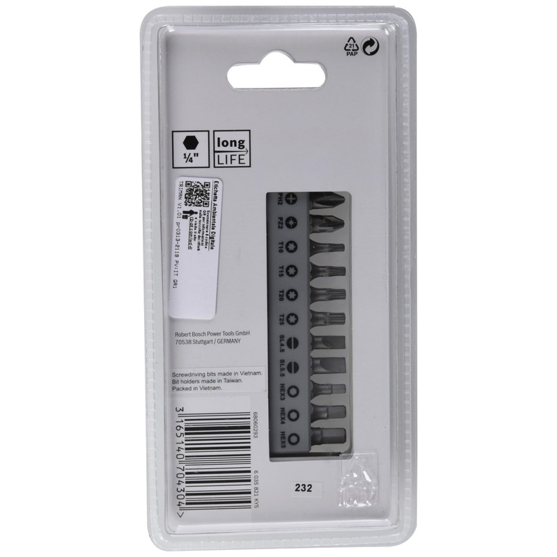 Bosch 2608522131 11-Piece Screwdriver Set Including bit Holder