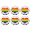 6 or 12 Gay Pride Heart Fridge Magnets/Wedding Favours (25mm)