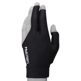 Molinari Billiard Pool Cue Glove - for Left Hand (Right-Handed Player) (Black, Small)