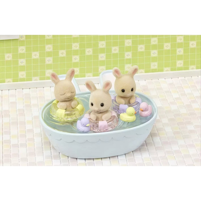 Calico Critters Sylvanian Families Calico Critters Triplets Baby Bath Time