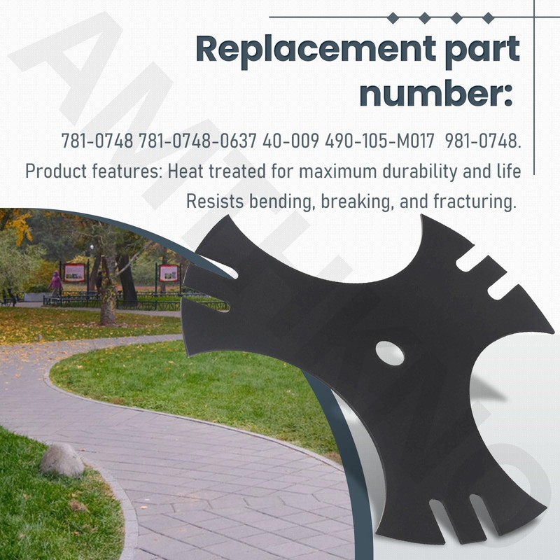 AMTHKNO 2 Pack 9" X5/8" 3-Side Edger Star Blades -
