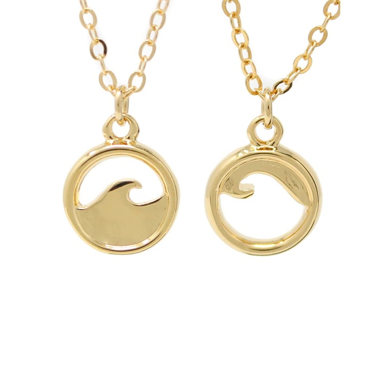 Set de Collares para Pareja de Olas Yin y el