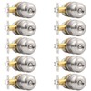 Probrico Brushed Nickel Bed/Bath Door Knobs, Satin Ball Door Knob,