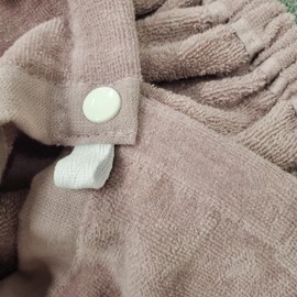 Hayashi MN486028 Wrap Towel, L Size, Approx. 39.4 x 47.2 inches (100 x 120 cm), Shirring, Solid Color, Beige 24