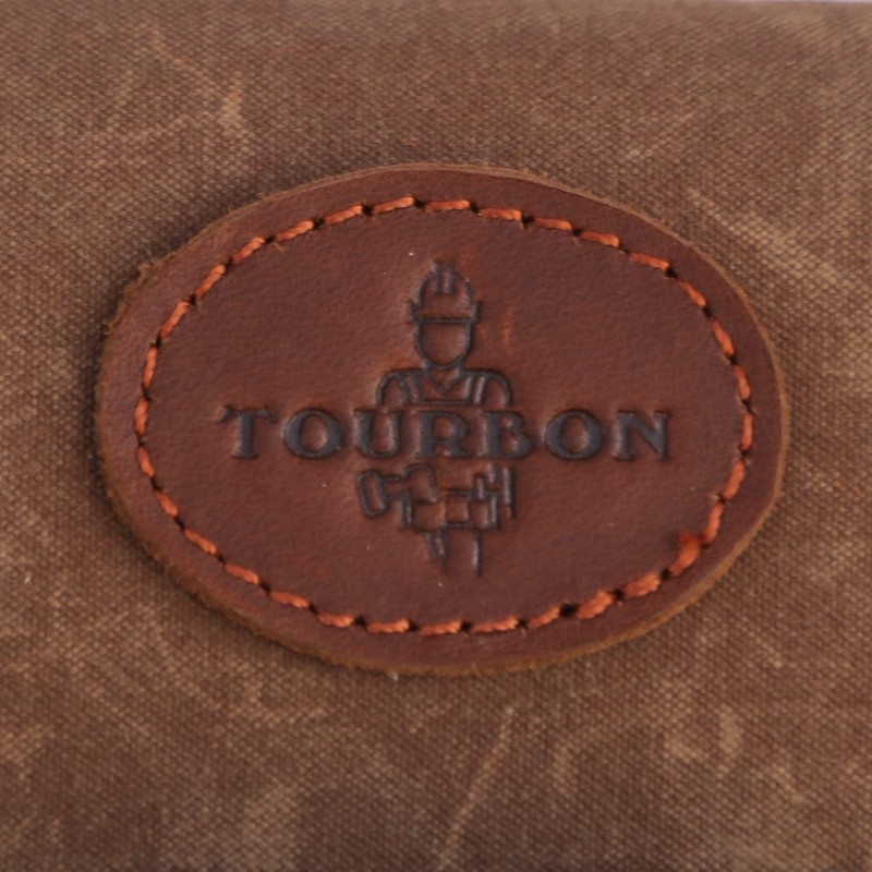 TOURBON Wax Canvas and Leather Tool Belt Holster with Tape