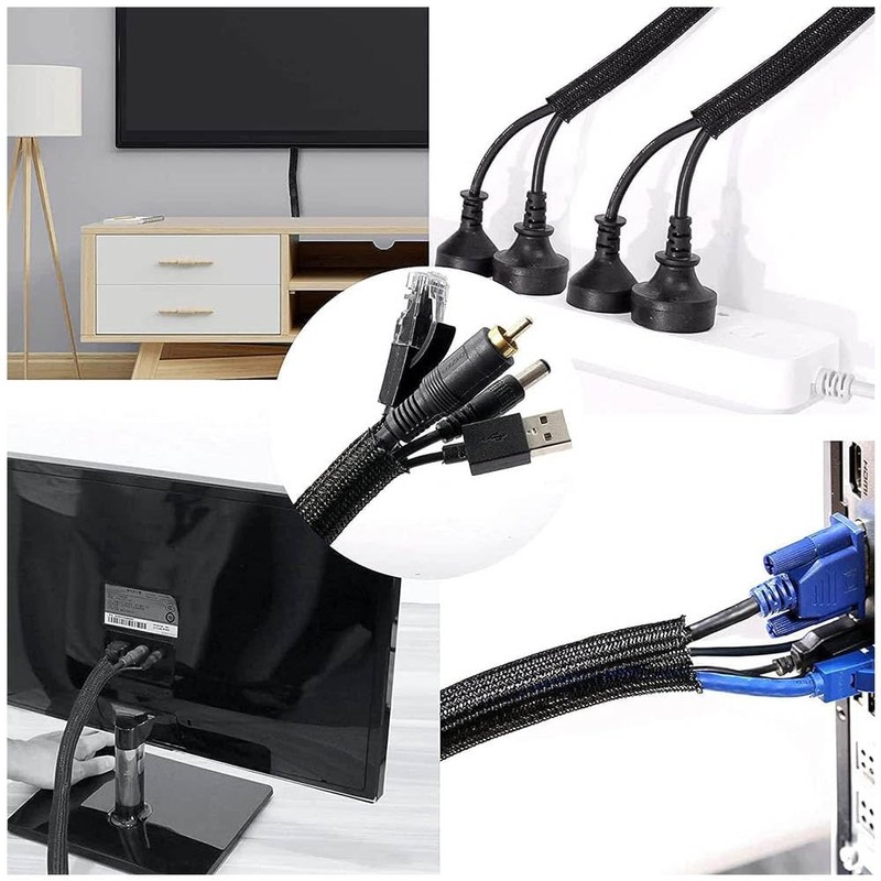 Cable Cover Organiser Cable Tube Self-Closing 13-18 mm 1.5 m