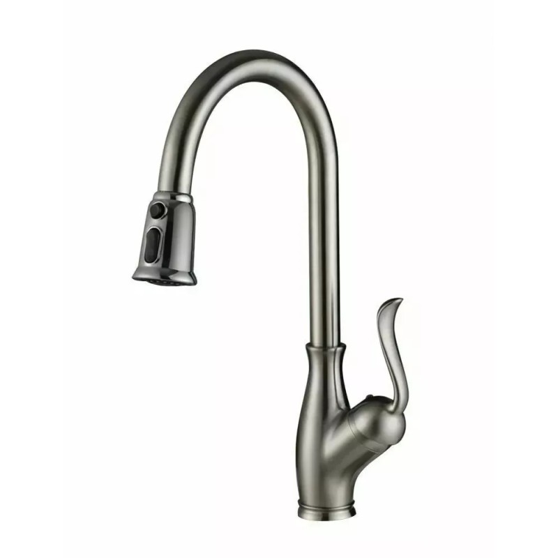 Oakland Single Handle Pull Down Kitchen Faucet NSF Brushed Nickel
