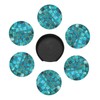 SEPTYK Turquoise Blue Pattern Coasters for Drinks with Holder Set