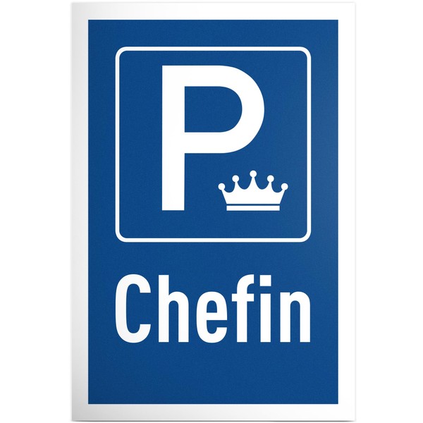 DankeDir! Parkplatz Chefin Sign 30 x 20 cm – Funny