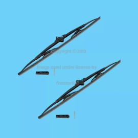 BOSCH Windshield BLACK Wiper Blade Set for Mercedes 1976-1989 380sL 450sL 560sL