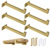 OVOV 6 Pack Gold Shelf Brackets 6 Inch Floating Shelf