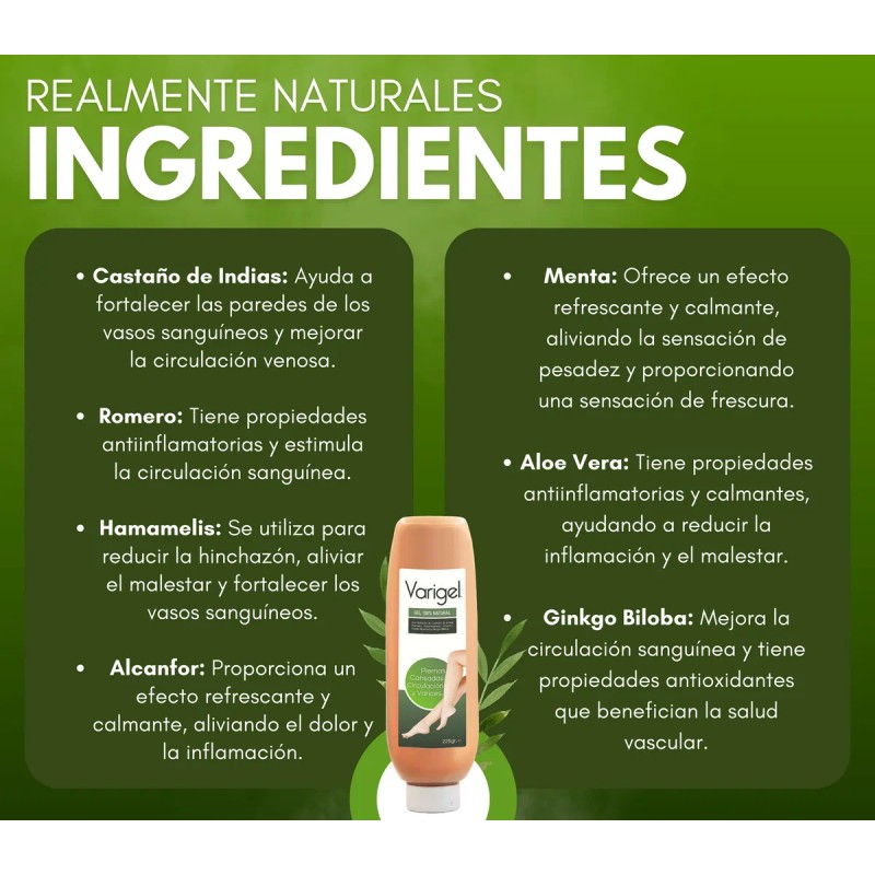 Kit 2 Varigel - Gel Relajante Para Piernas Cansadas Varices