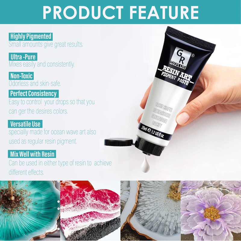 White Epoxy Resin Pigment Paste - 1.2 fl.oz /25ml High