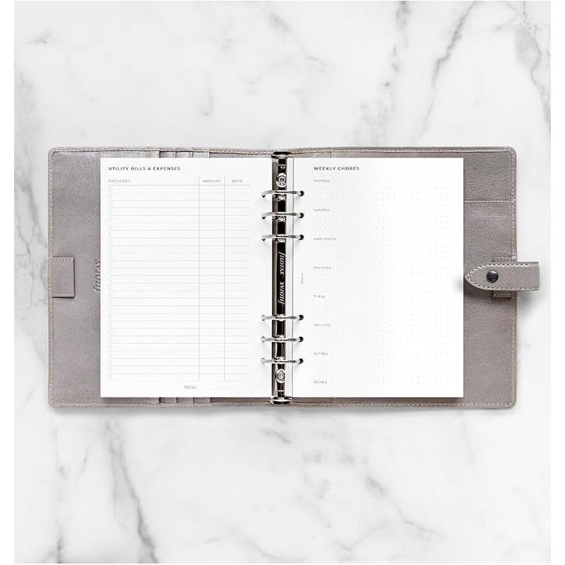 Filofax A5 Size Organizer Household Planner Refill, 8.27-inches Height, White,
