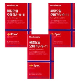 Nutri One Life 500mg x 30 capsules Nutri One Life_Herring Oil_Omega 3-9-11 ====3 boxes / 500mg x 30캡슐 뉴트리원라이프_헤링오일_오메가3-9-11 ====3박스
