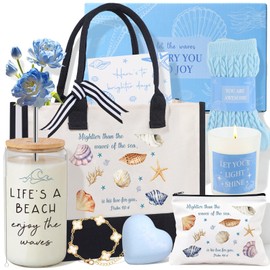 Blue Birthday Gifts for Women Teen Girls, Ocean Beach Themed Spa Gifts