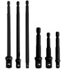 Socpuro Socket Adapter for Hex Shank, 6 Piece Set, 1/4"