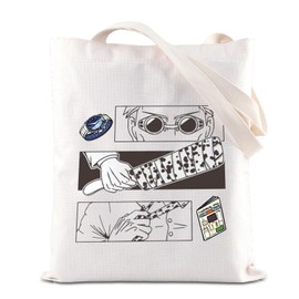 FOTAP JJK Inspired Tote Bag Anime Lover Merch Sorcerer Curse Fighter Japanese Anime Fan Shoulder Bag JJK Lover Gift (FINANCIAL T)