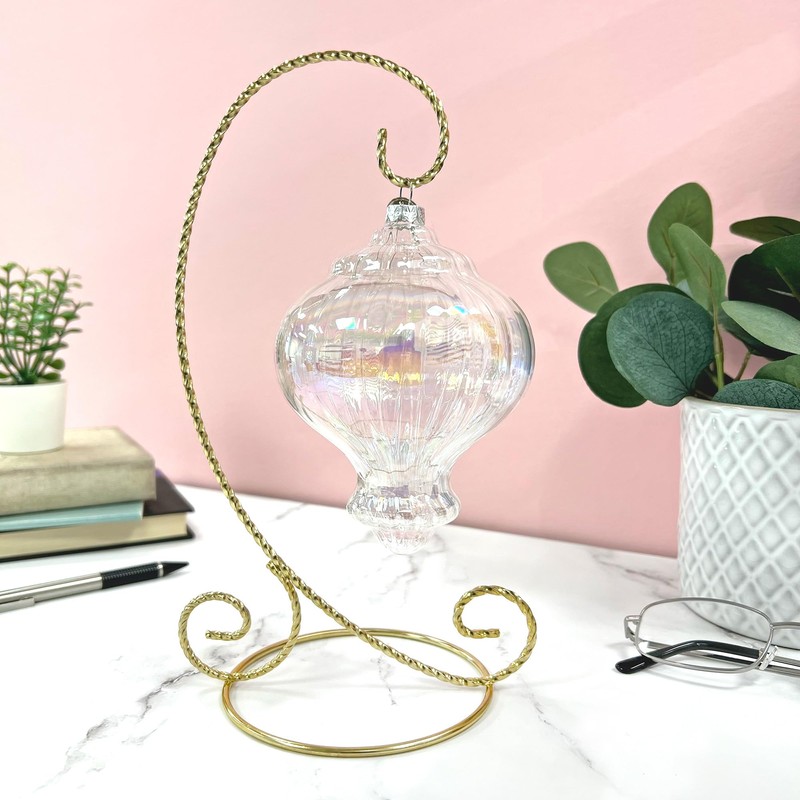 Bard's Twisted Gold-toned Ornament Stand, Medium, 9.5" H x 5.5"