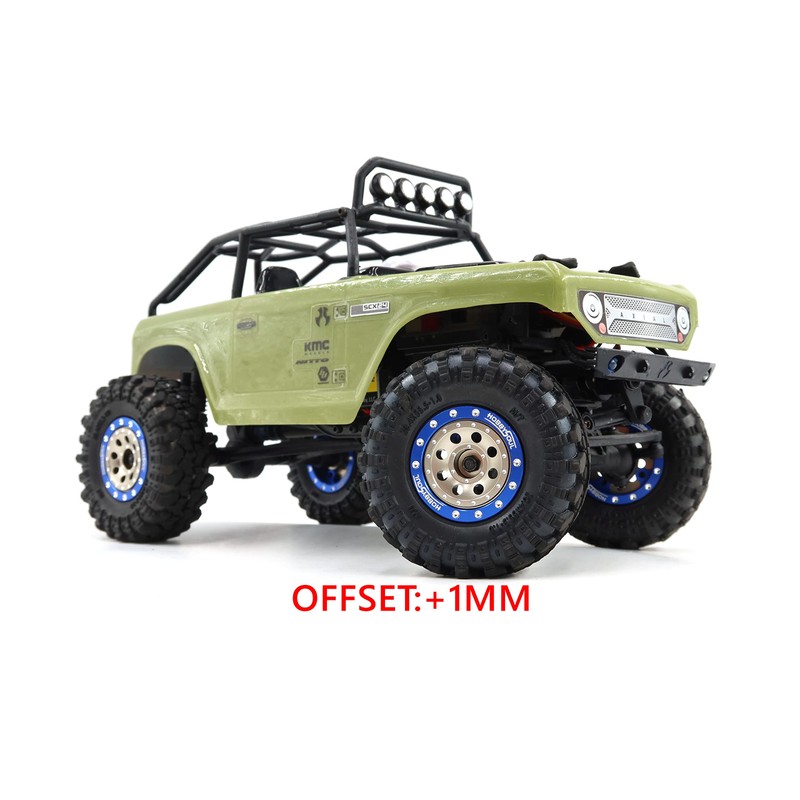hobbysoul Heavy Adjustable Offset 1/24 Wheels and Tires, Negative Offset