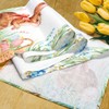 Sprinlot Easter Table Runner, Rabbit Table Runner, Easter Linen Tablecloth,