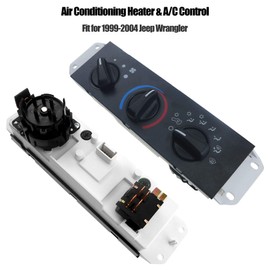 HVAC Climate Control Panel for Jeep Wrangler TJ 1999-2004 Heater Selector Control Switch, Climate Heater Panel Air Conditioning Control Unit, HS-373 55037473AB
