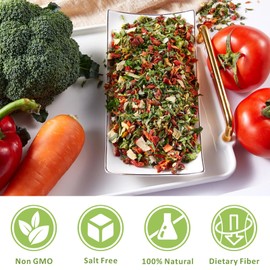 Yimi Dehydrated Vegetables for Ramen Toppings, Freeze Dried Vegetable Soup Mix, Dry Veggie Flakes, 100% Natural, No Additives Flavor, Ideal Gift for Gift, 17.6 oz (1.1 Pounds)