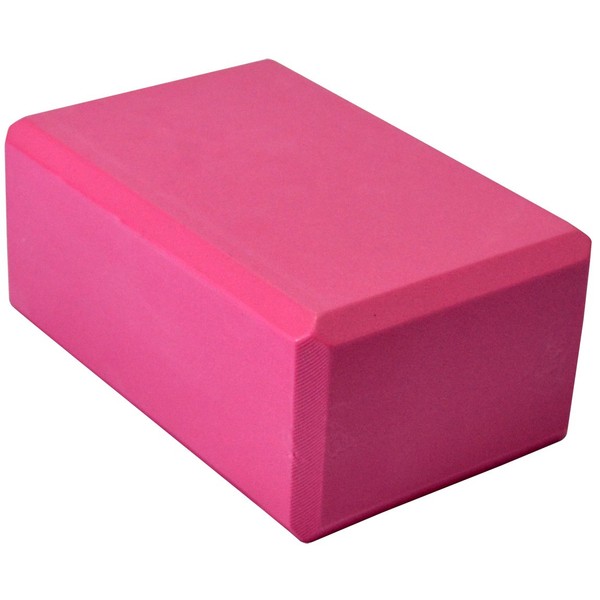 YogaAccessories 4'' Foam Yoga Block - Pink