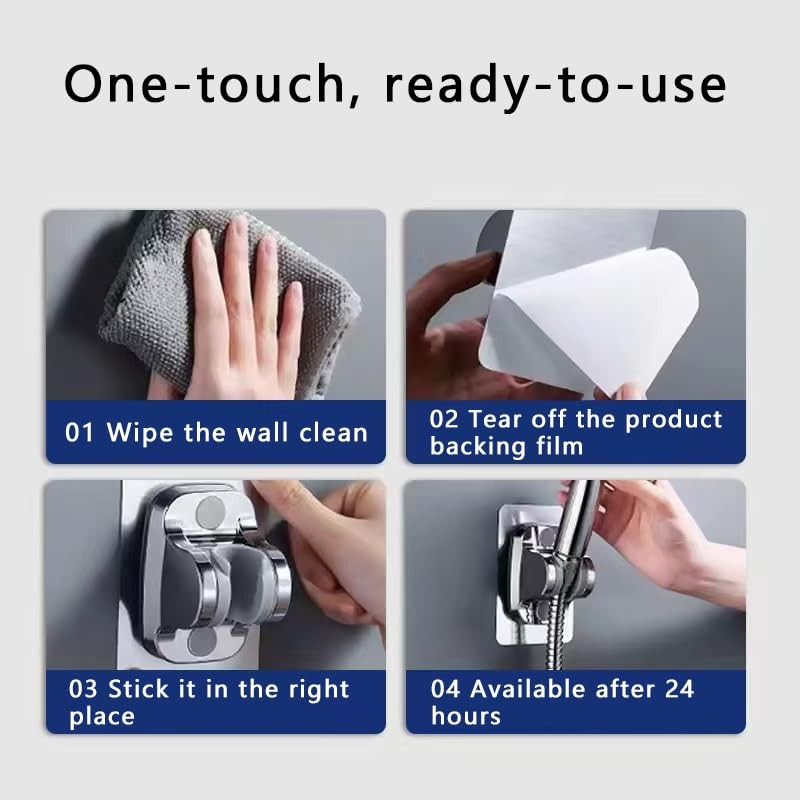 Shower Head Holder ,Adjustable Handheld Shower Wand Holder,No Drilling Wall