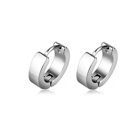 SAFIGLE Elegant 1pair Silver Zircon Earrings Women's Round Ear Studs for Office Party and Everyday