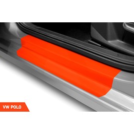 Luxshield Car Door Sill Protectors for VW Polo 6 (VI) AW I 2017-2025 - Paint Protection Film for Car Kick Plates Panel Covers Carbon