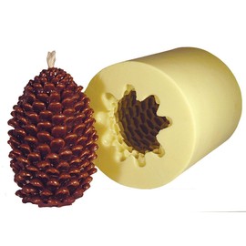 Mann Lake Jumbo Pine Cone Candle Mold, Durable Easy Release Rubber for Realistic Pinecone Candles, Ideal for Christmas, Autumn Crafts, Rustic Decor, Woodland-Themed and Festive Seasonal Creations