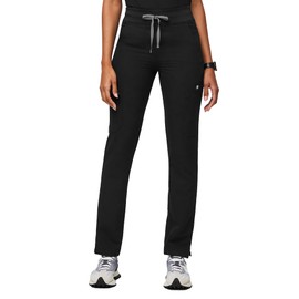 FIGS YOLA High Waisted Skinny Scrub Pants for Women - Black, Regular M