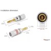 Nakami 4pcs 24k Gold Plated 4mm Banana Plug Cable Audio