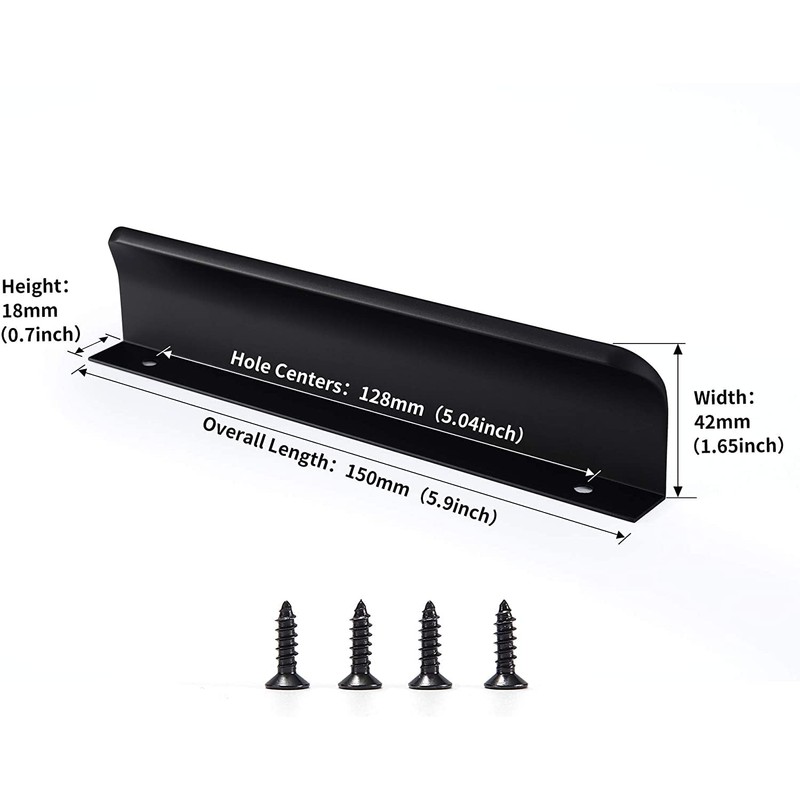 SYZOW 6 Pack Black Cabinet Pulls Kitchen Cabinet Hardware Cabinet-