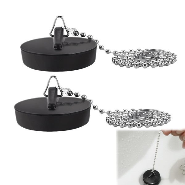 2pcs Abflussstopfen,Stöpsel,Stöpsel Badewanne,Stöpsel Für Spülbecken,Bath Plug,Diameter 40mm,Rubber Plugs with 40