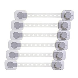 Dreambaby Paquete de 6 Broches de Seguridad Multiusos, Cerraduras para Niños para Armarios, Cajones, Electrodomésticos, Inodoro