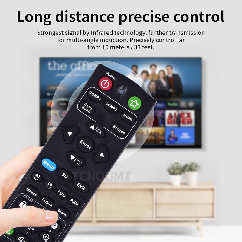 RCP01051 Remote Control Replacement Compatible with ViewSonic Projector PJD5255 PJD5253