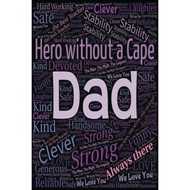HERO WITHOUT A CAPE DAD: Note book gift for dad | Lined Journal Notebooks | First fathers day | Mens gifts | Journal notebook | New Dad Book