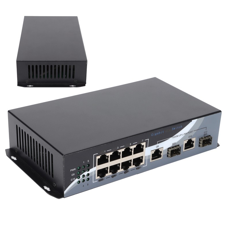 Ethernet Media Converter Twisted Pair RJ45 10/100/1000M 2 Optical Fiber