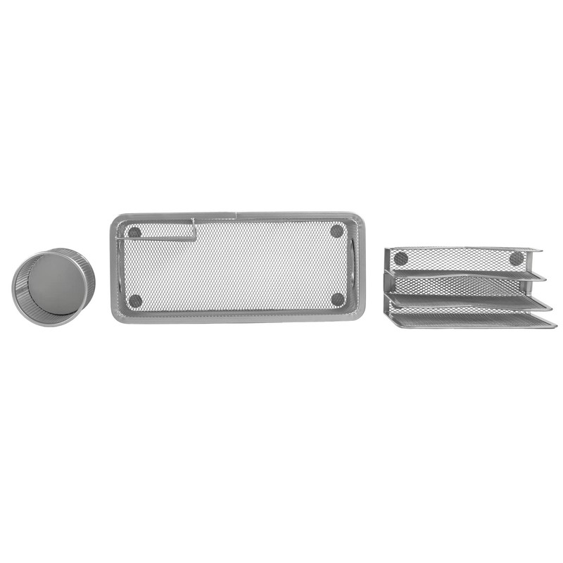 Idena 354018 3-Piece Office Set Silver