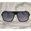 Sunglasses Mens Square Black Lens Outdoor Trendy Style Elegant UV400