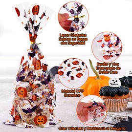 FUNTOCA 200 Bolsas de Celofán con Lazos Giratorios, Bolsas de Dulces con Corbatas, Bolsa de Regalo Transparente, Bolsas de Golosinas y Regalos para Fiesta (Transparente)