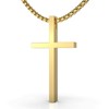 FUTPLOR Cross Necklace, Stainless Steel Gold Cross Pendant Necklaces Unisex