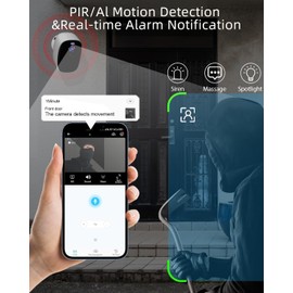 ELECCTV 5G/2.4G WiFi Security Cameras Wireless Outdoor, 2K Battery Powered WiFi Cameras with AI Motion Detection Spotlight Siren,Color Night Vision, 2-Way Talk, IP65, Cloud/SD Storage, Works w/Alexa