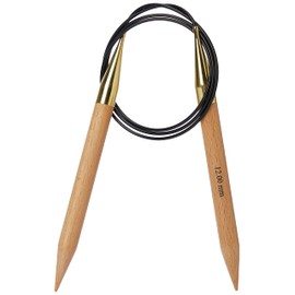 KnitPro 100 cm x 12 mm Basix Fixed Circular Needles, Birch