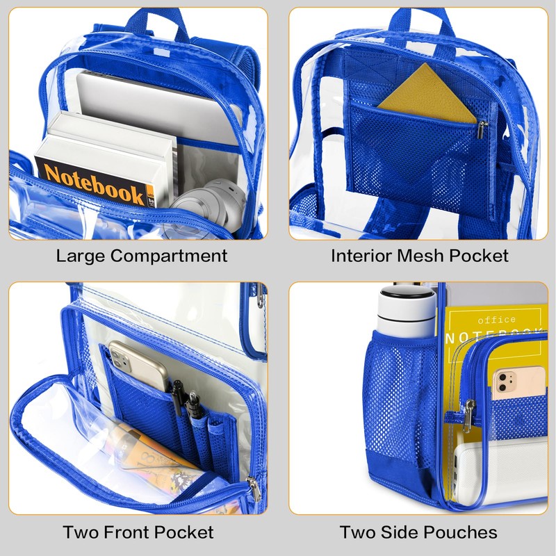 PAMANO Clear Backpack Heavy Duty Transparent See Through Bag for