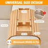 GEHE Bamboo Couch Cup Holder, Anti-Spill Sofa Arm Tray, Natural