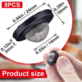 ANCIRS 8pcs Hose Screen Filter Washers, Stainless Steel Filter Hose Washers, Inlet Hose Screen Washer, Fittings Fit for 3/4" Garden Hose Connector and 5/8" Washing Machine