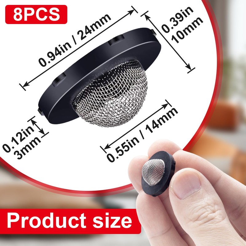 ANCIRS 8pcs Hose Screen Filter Washers, Stainless Steel Filter Hose